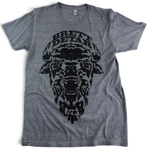 brett detar Other - brett detar buffalo skull graphic band t shirt gray americana rock tee medium